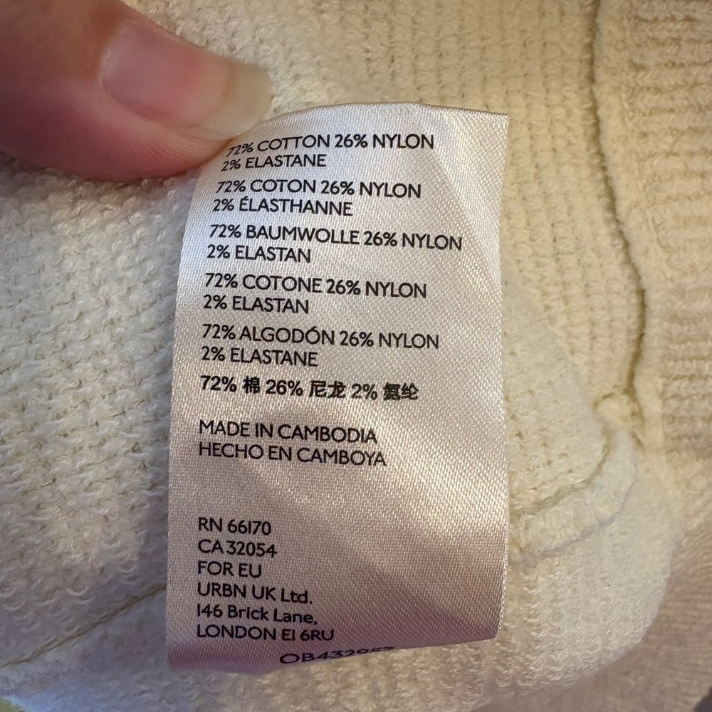 Free People Ottoman Slouchy Tunic Sweater Ivory Cream Size Small - Picture 7 of 7